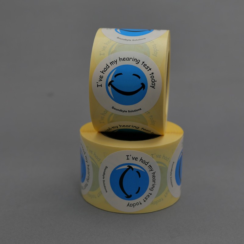 Smiley face stickers (blue)