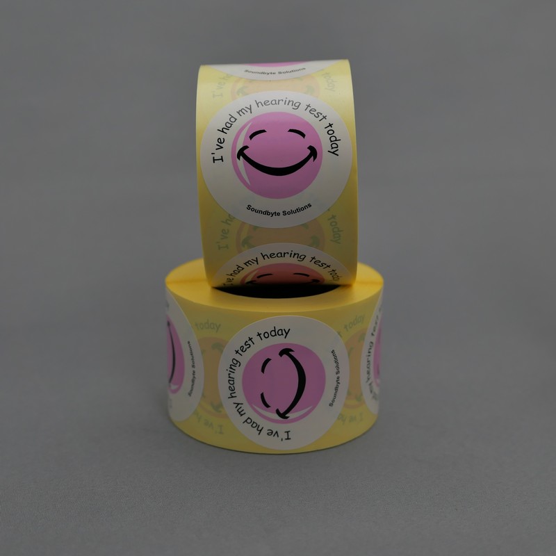 Smiley face stickers (pink)