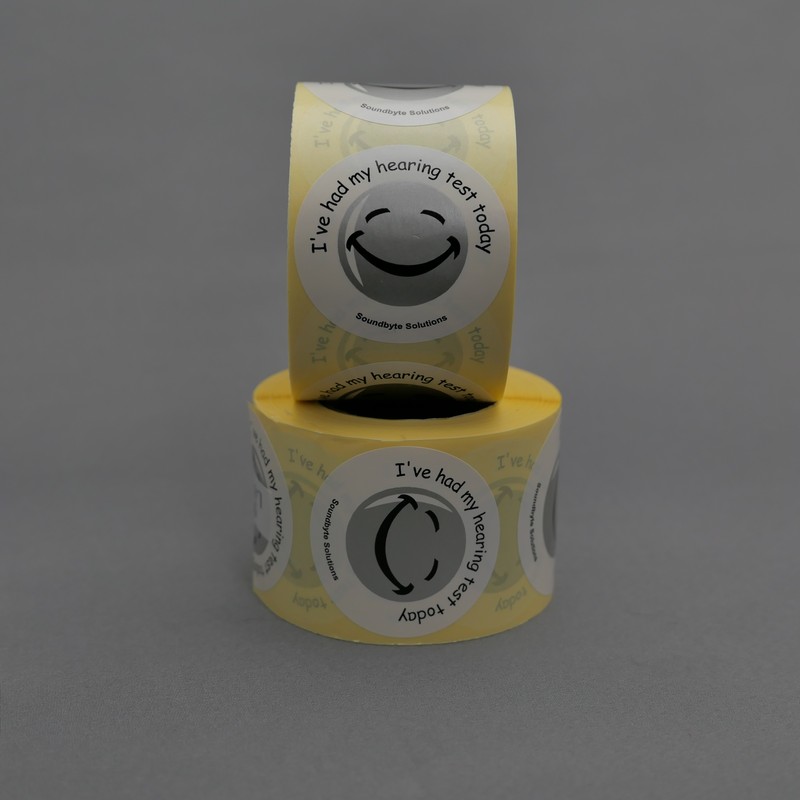 Smiley face stickers (silver)